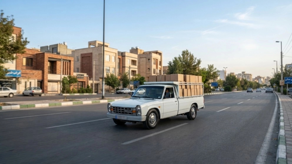 حمل بار در قم با وانت بار جابجایی سریع درون شهری