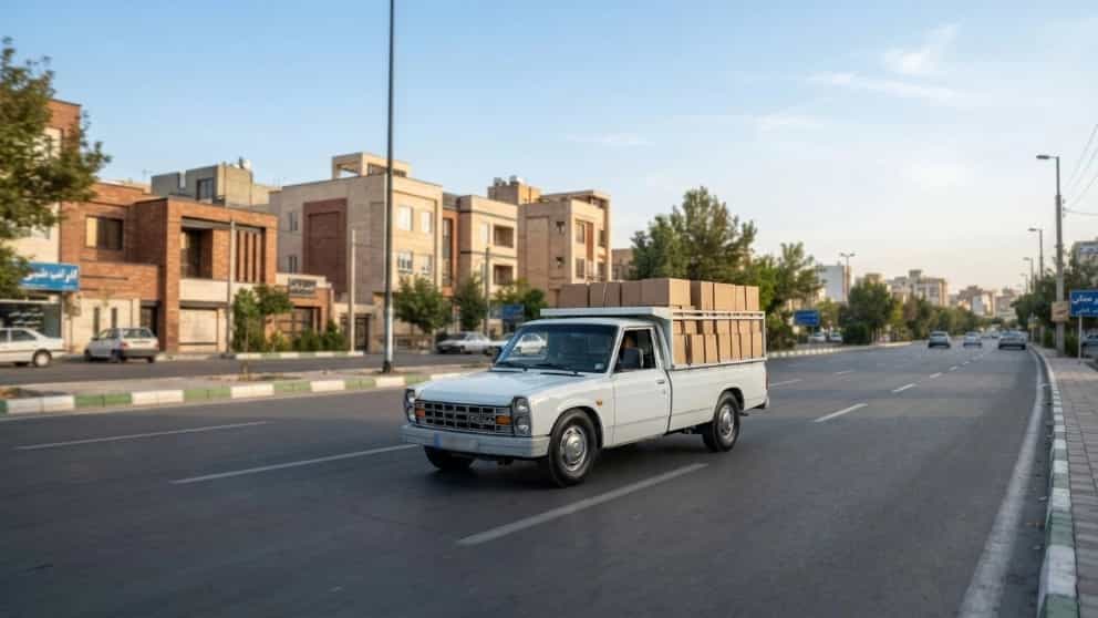 حمل بار در قم با وانت بار جابجایی سریع درون شهری